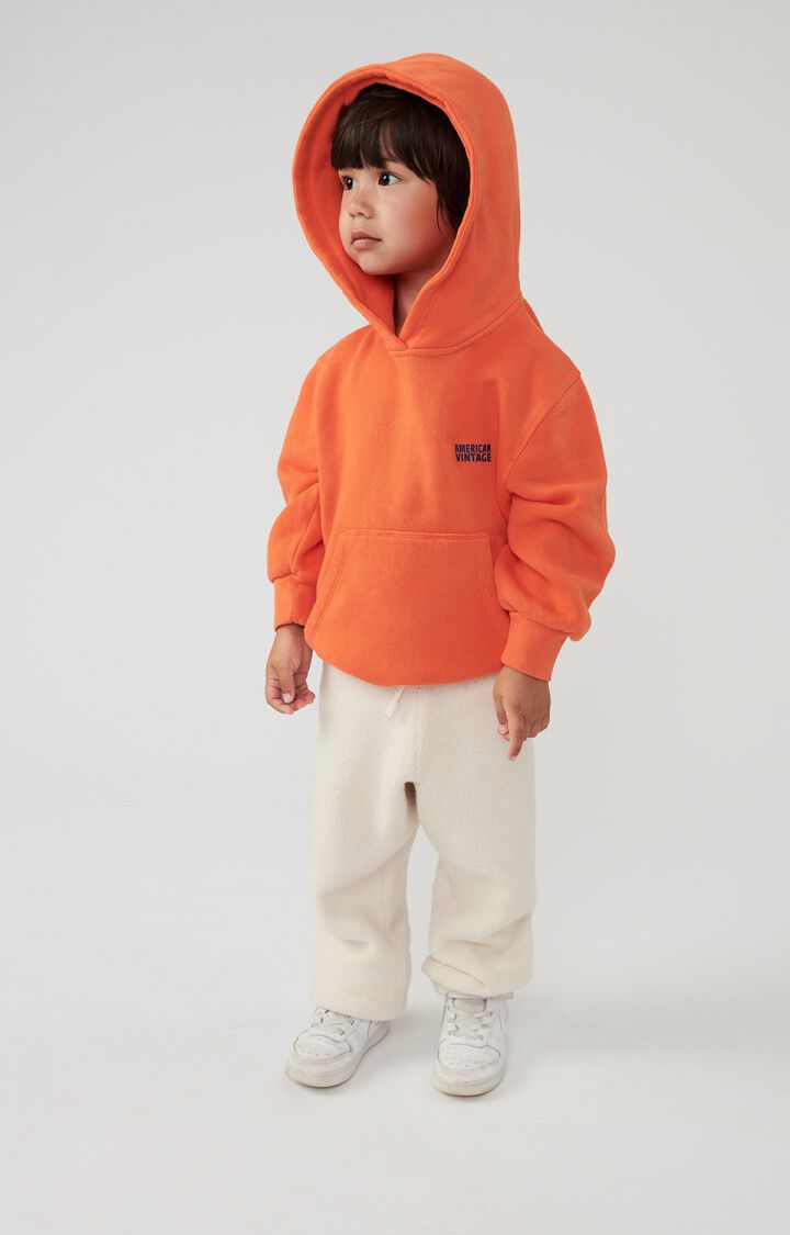 american vintage Sweat enfant Izubird - FEU FLUO 36 Manches longues Orange - H24