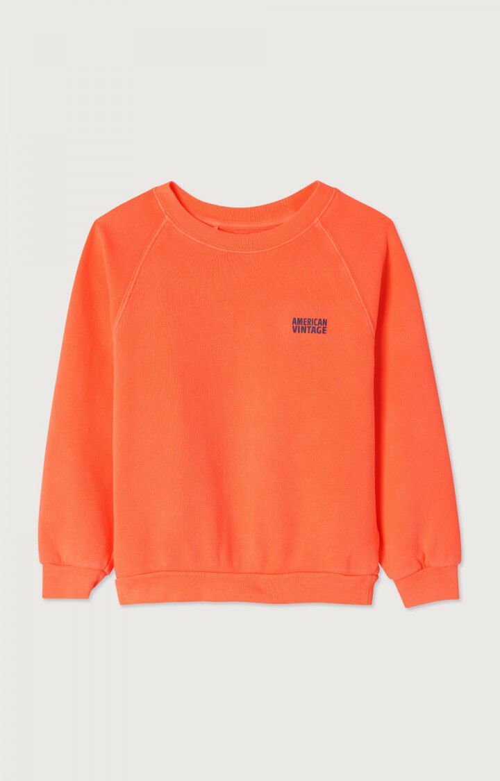 American Vintage Sweat Enfant Izubird - FEU FLUO 48 Manches Longues Orange - H24
