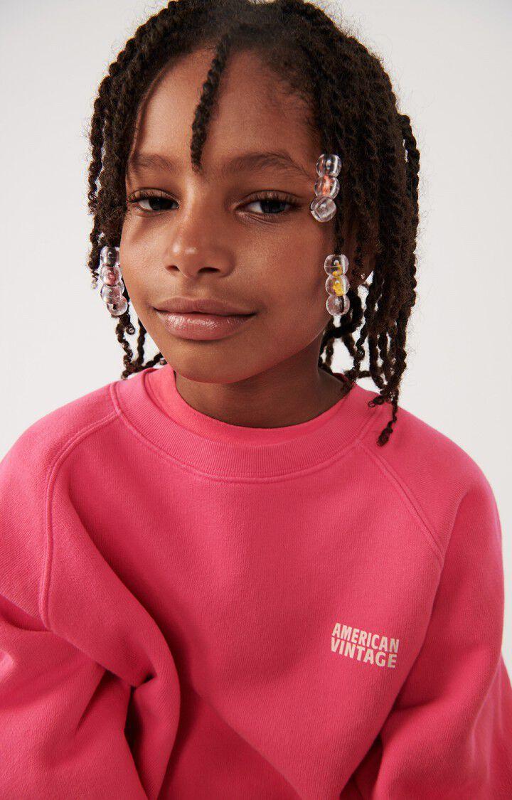 American Vintage Sweat Enfant Izubird - HORTENSIA FLUO 48 Manches Longues Rose - E25