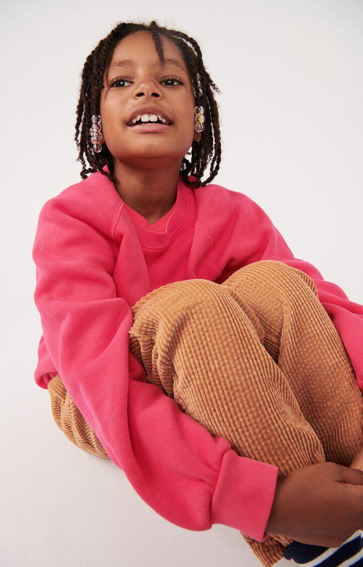 American Vintage Sweat Enfant Izubird - HORTENSIA FLUO 48 Manches Longues Rose - E25