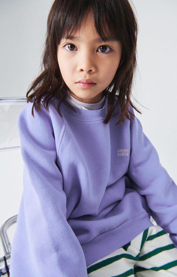 american vintage Sweat enfant Izubird - IRIS VINTAGE 48 Manches longues Violet - E24