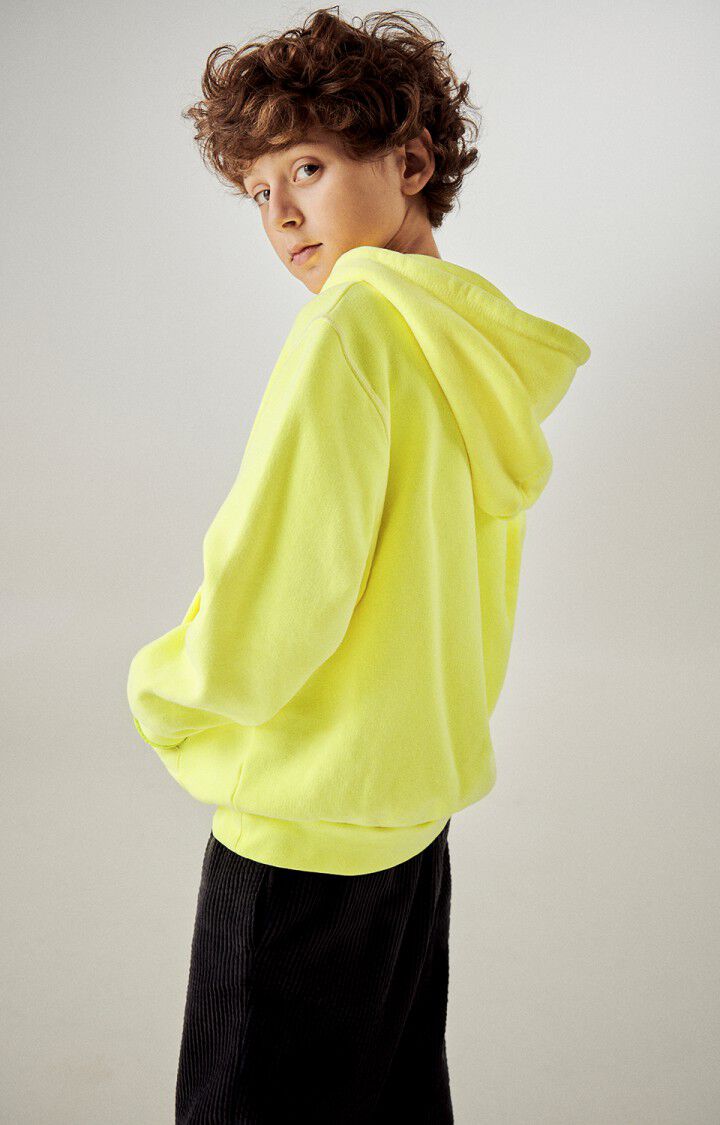 American Vintage Sweat Enfant Izubird - JAUNE FLUO 36 Manches Longues Jaune - E24