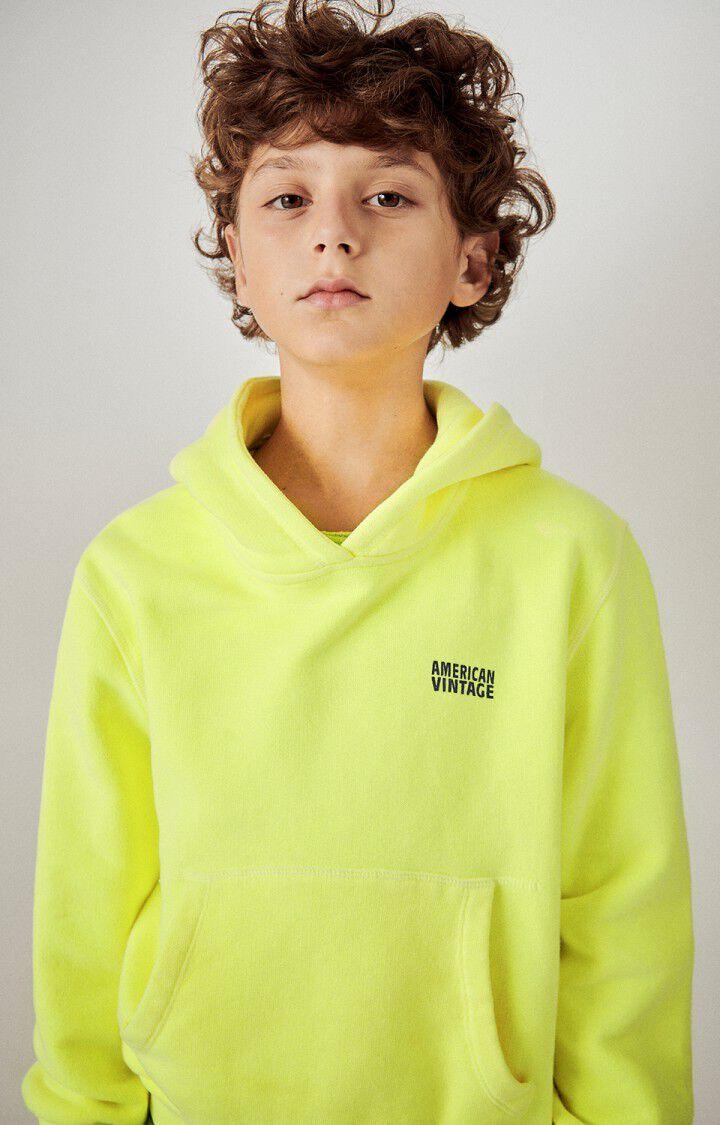 american vintage Sweat enfant Izubird - JAUNE FLUO 36 Manches longues Jaune - E24