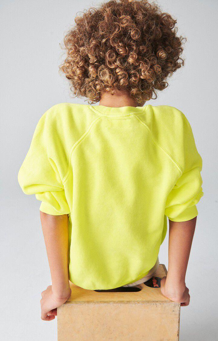 American Vintage Sweat Enfant Izubird - JAUNE FLUO 48 Manches Longues Jaune - E24