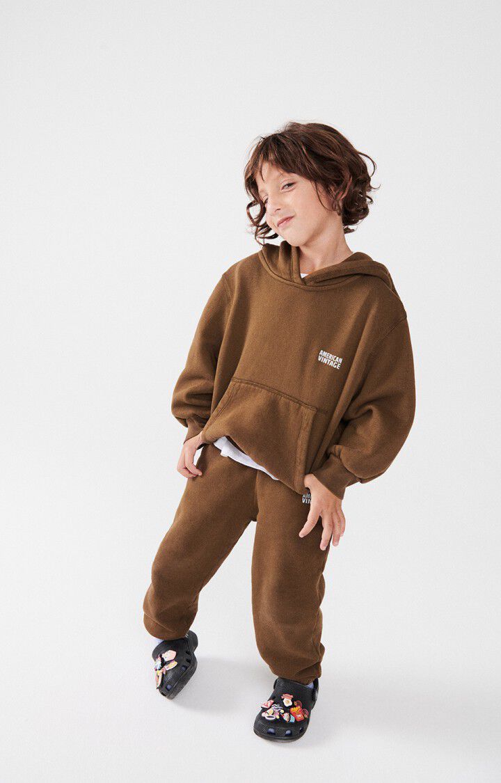 american vintage Sweat enfant Izubird - MARRON GLACE VINTAGE 36 Manches longues Marron - H24