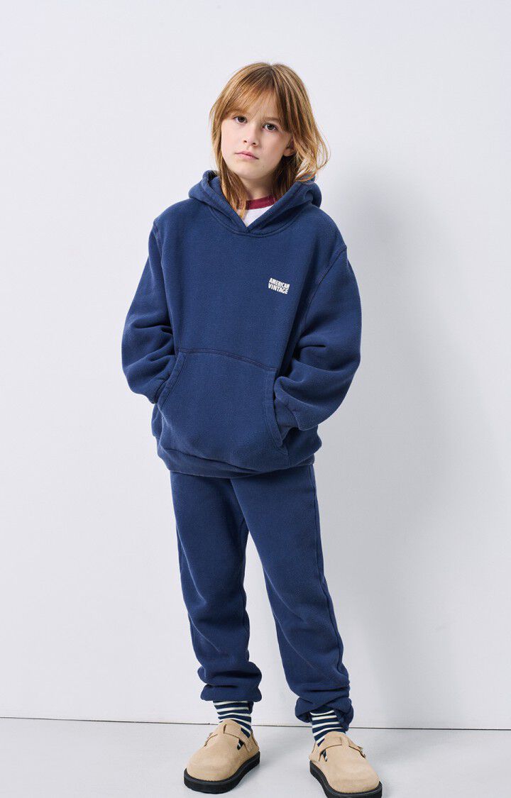 American Vintage Sweat Enfant Izubird - NAVY VINTAGE 36 Manches Longues Bleu - E25