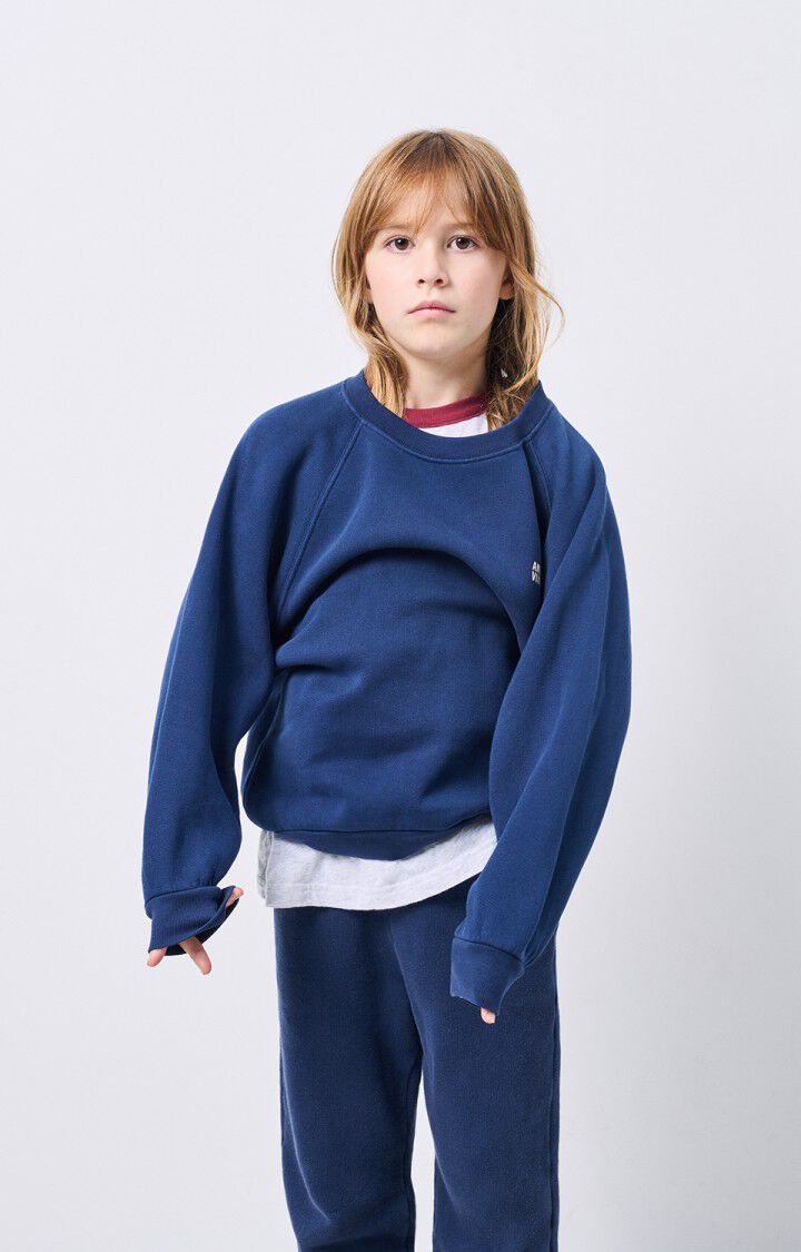 American Vintage Sweat Enfant Izubird - NAVY VINTAGE 48 Manches Longues Bleu - E25