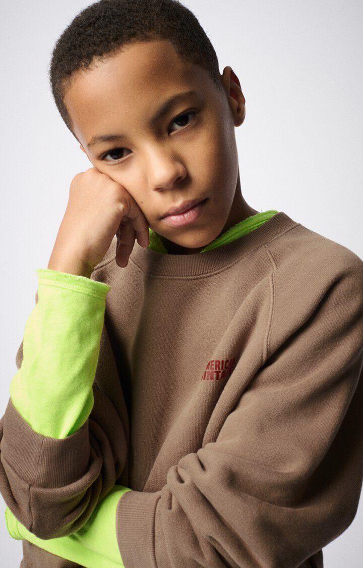 American Vintage Sweat Enfant Izubird - OURSON VINTAGE 48 Manches Longues Marron - E25