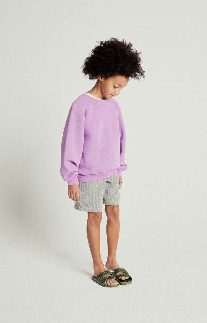 American Vintage Sweat Enfant Izubird - PARME VINTAGE 48 Manches Longues Violet - E25