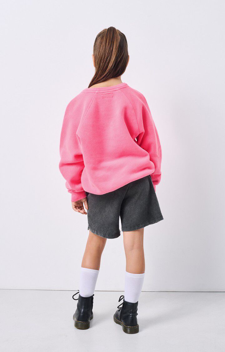 American Vintage Sweat Enfant Izubird - ROSE FLUO 48 Manches Longues Rose - E25