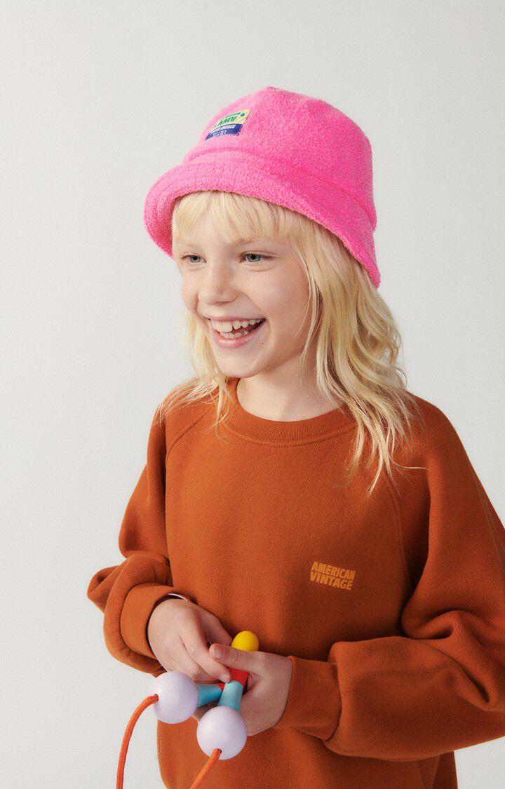 American Vintage Sweat Enfant Izubird - TERRE BRULEE VINTAGE 48 Manches Longues Marron - E24