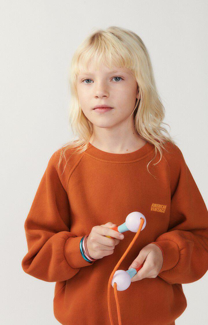 american vintage Sweat enfant Izubird - TERRE BRULEE VINTAGE 48 Manches longues Marron - E24