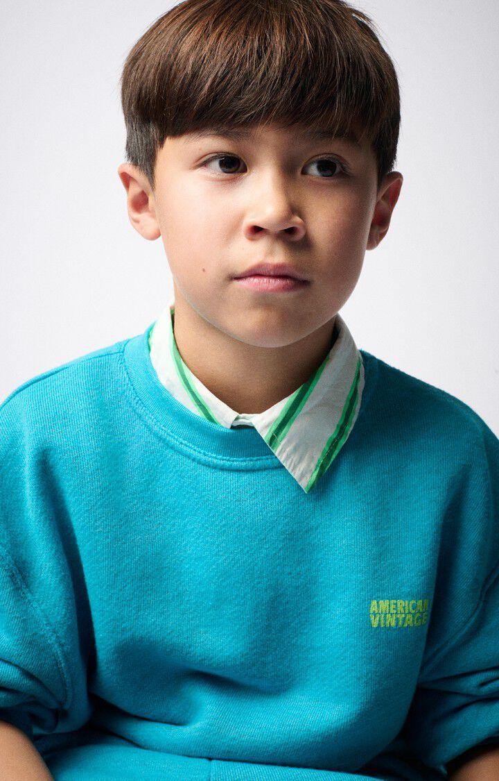 American Vintage Sweat Enfant Izubird - TROPICAL VINTAGE 48 Manches Longues Bleu - E25