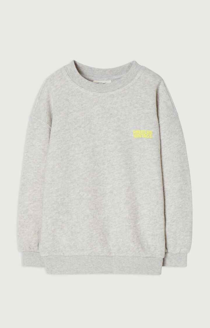 American Vintage Sweat Enfant Kodytown - POLAIRE CHINE 34 Manches Longues Gris - E25