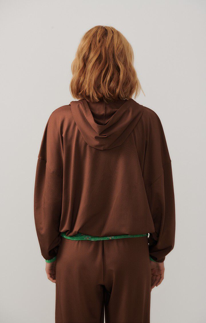 American Vintage Sweat Femme Apatown - BRUNE 48 Manches Longues Marron - E24