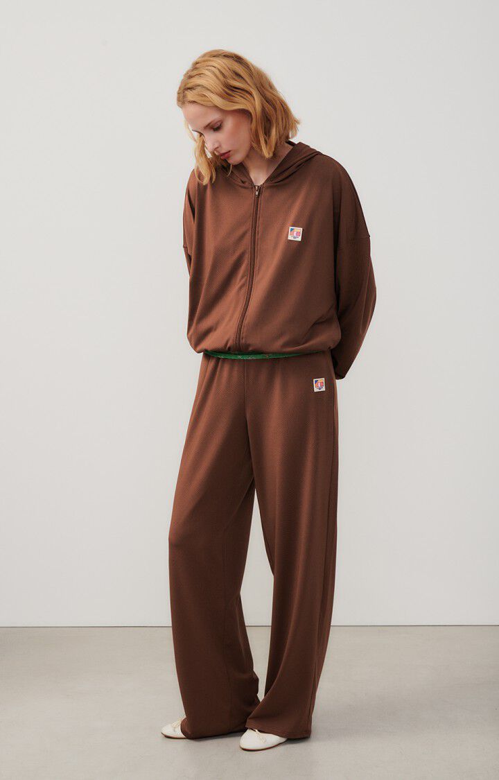 American Vintage Sweat Femme Apatown - BRUNE 48 Manches Longues Marron - E24