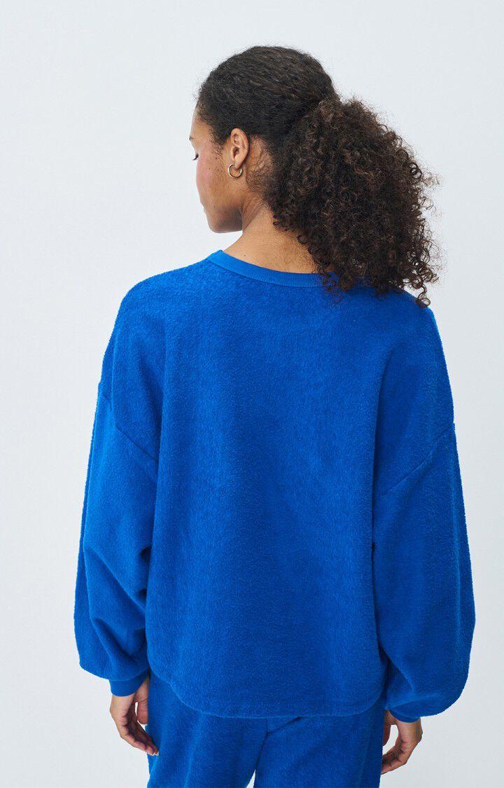 American Vintage Sweat Femme Bobypark - BLEU DE PRUSSE 49 Manches Longues Bleu - E25