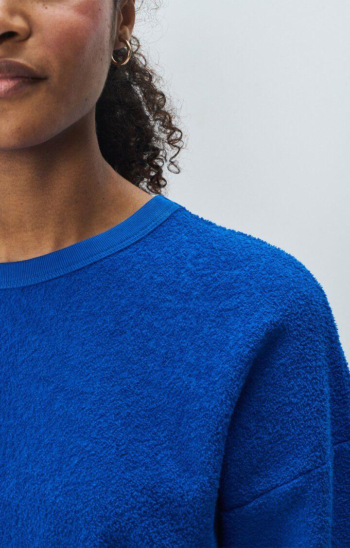 American Vintage Sweat Femme Bobypark - BLEU DE PRUSSE 49 Manches Longues Bleu - E25