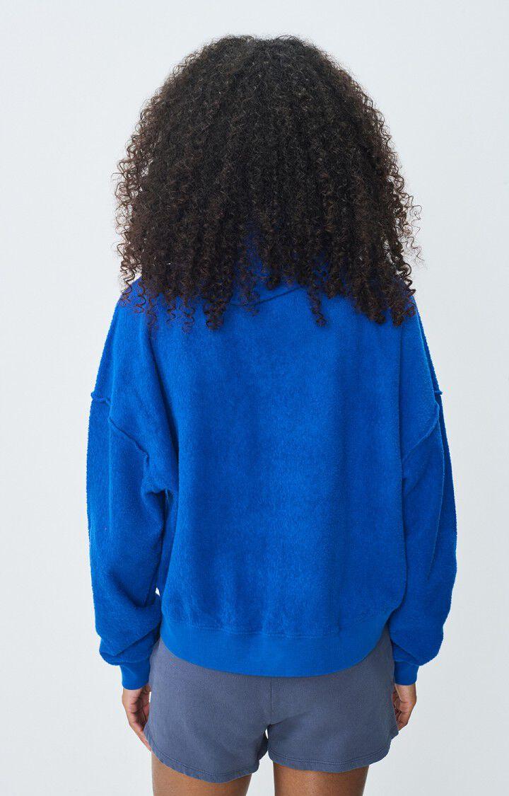 American Vintage Sweat Femme Bobypark - BLEU DE PRUSSE 52 Manches Longues Bleu - E25