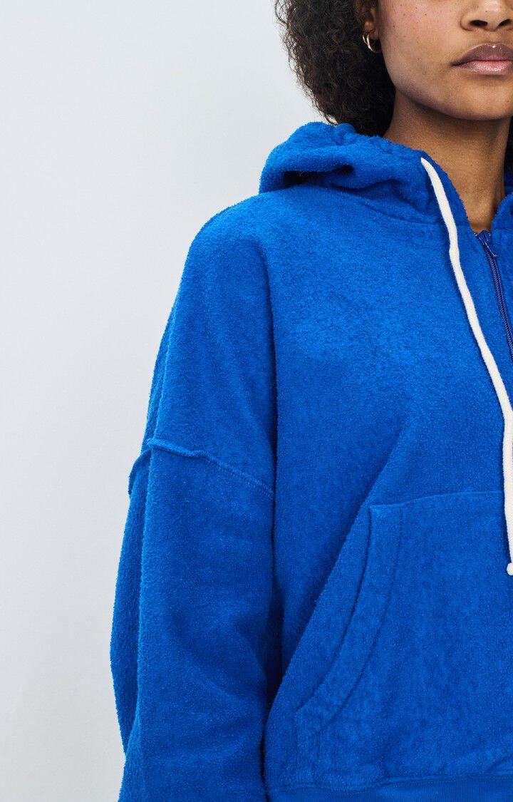 American Vintage Sweat Femme Bobypark - BLEU DE PRUSSE 52 Manches Longues Bleu - E25