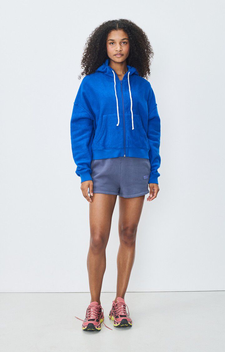 American Vintage Sweat Femme Bobypark - BLEU DE PRUSSE 52 Manches Longues Bleu - E25