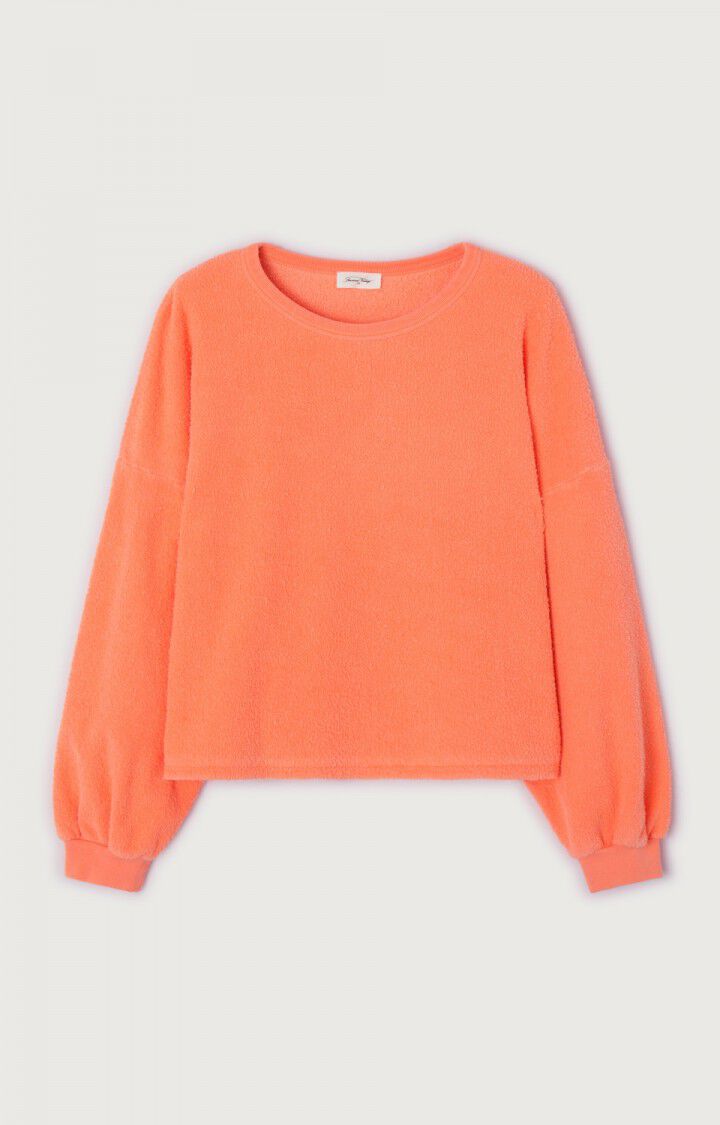 american vintage Sweat femme Bobypark - FEU 49 Manches longues Orange - E24B