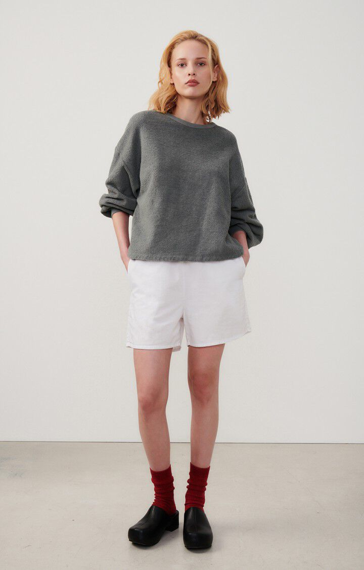 American Vintage Sweat Femme Bobypark - METAL 49 Manches Longues Gris - H24