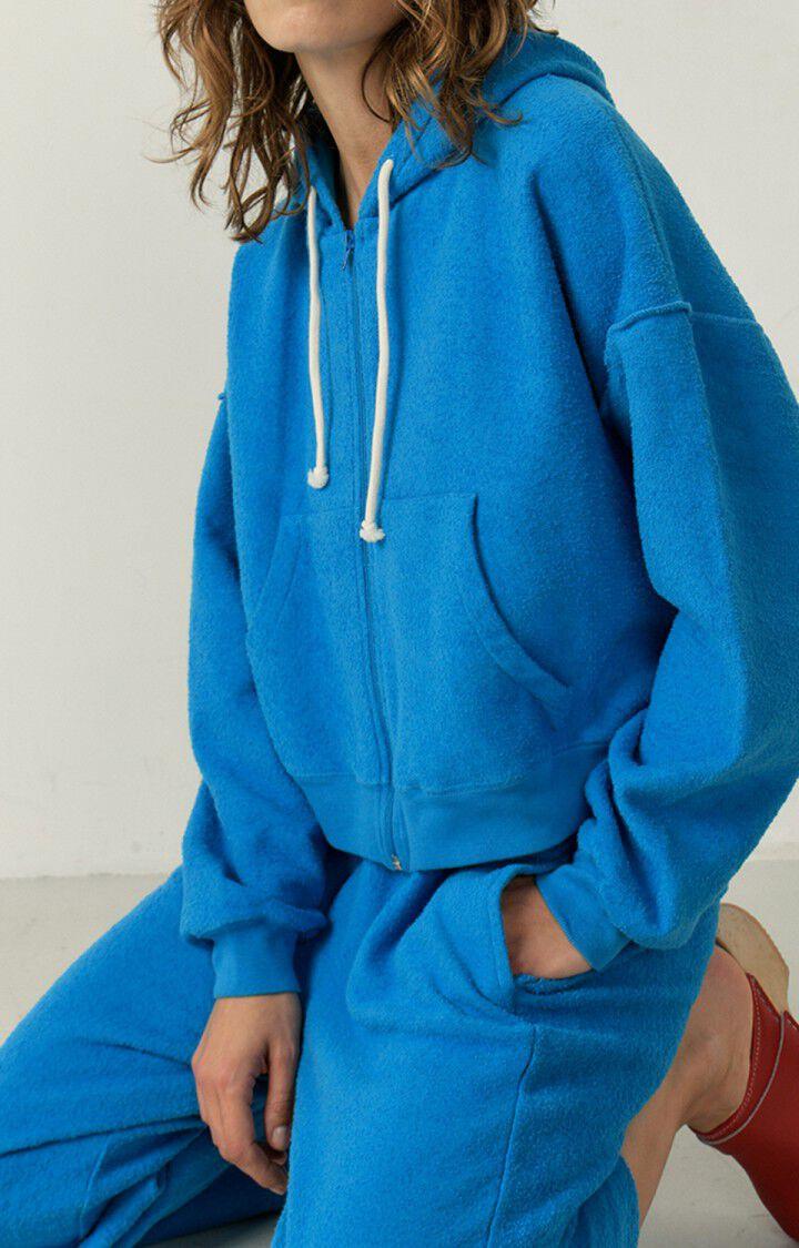 american vintage Sweat femme Bobypark - RIVAGE 52 Manches longues Bleu - E23