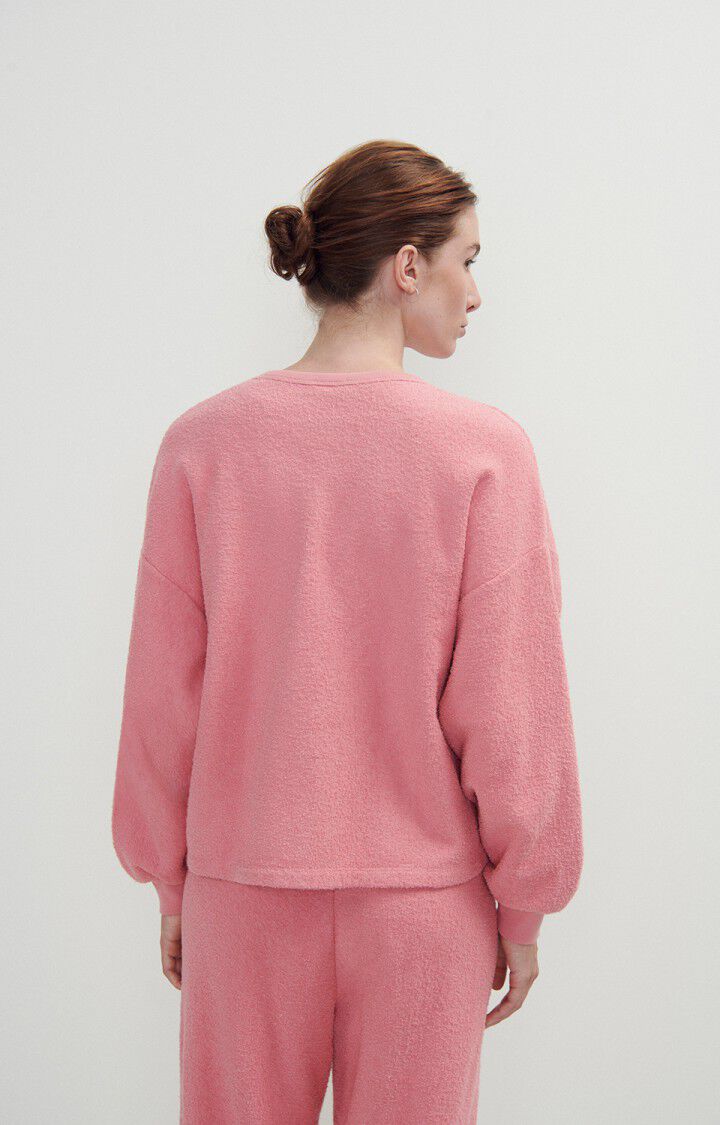 American Vintage Sweat Femme Bobypark - TENDRESSE CHINE 49 Manches Longues Rose - E24