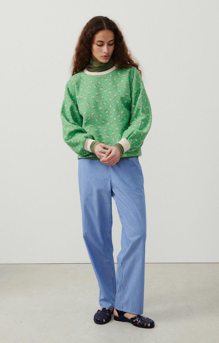 American Vintage Sweat Femme Bobypark - YVETTE 49 Manches Longues Vert - E24