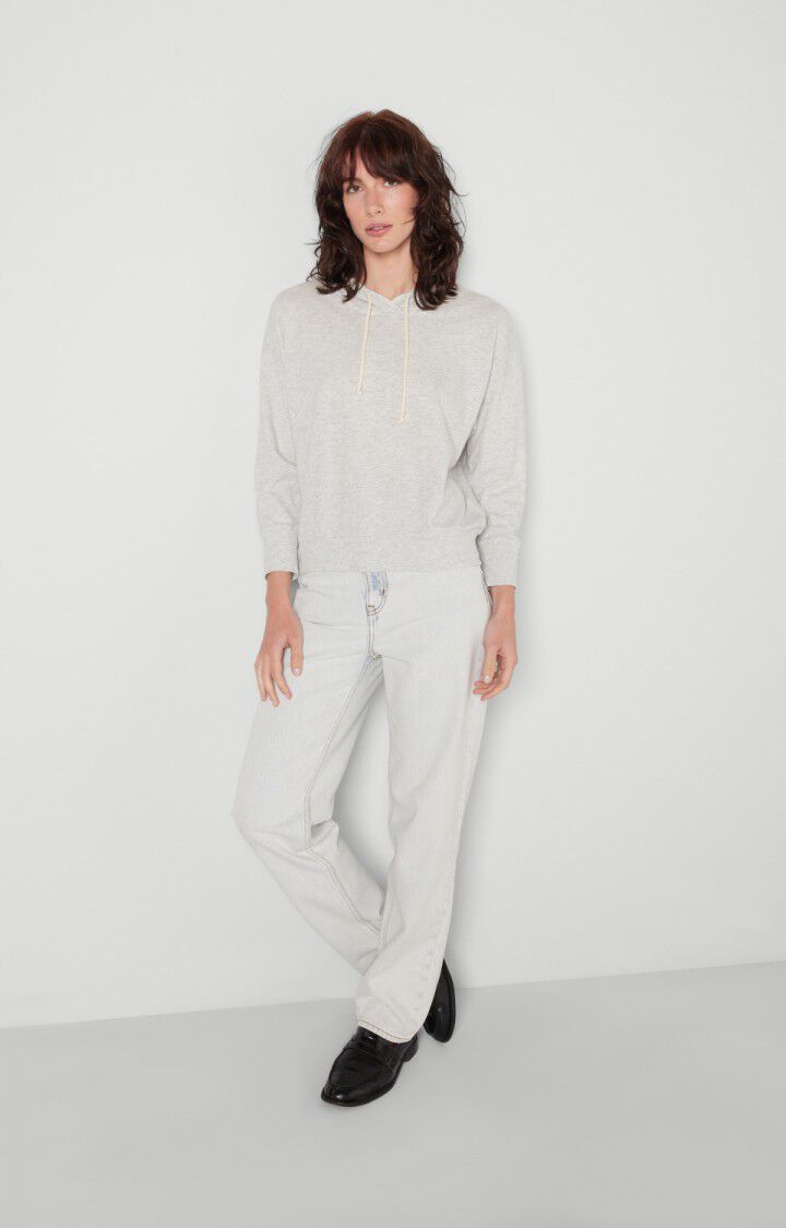 American Vintage Sweat Femme Bysapick - POLAIRE CHINE Gris - H22