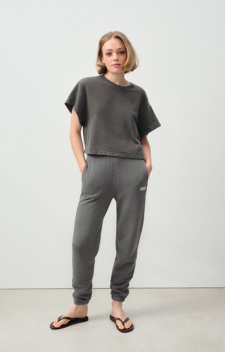 American Vintage Sweat Femme Dafstreet - CARBONE VINTAGE 15 Manches Courtes Noir - E24