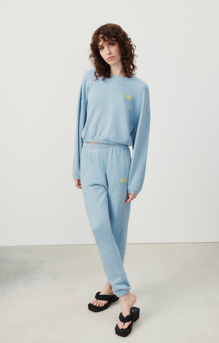 American Vintage Sweat Femme Doven - GLACE SURTEINT 51 Manches Longues Bleu - E24