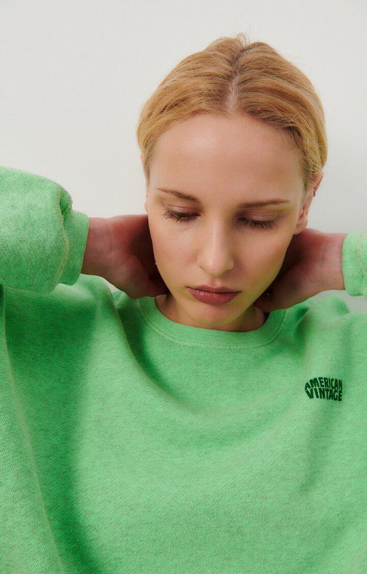 American Vintage Sweat Femme Doven - PERRUCHE SURTEINT 51 Manches Longues Vert - E24