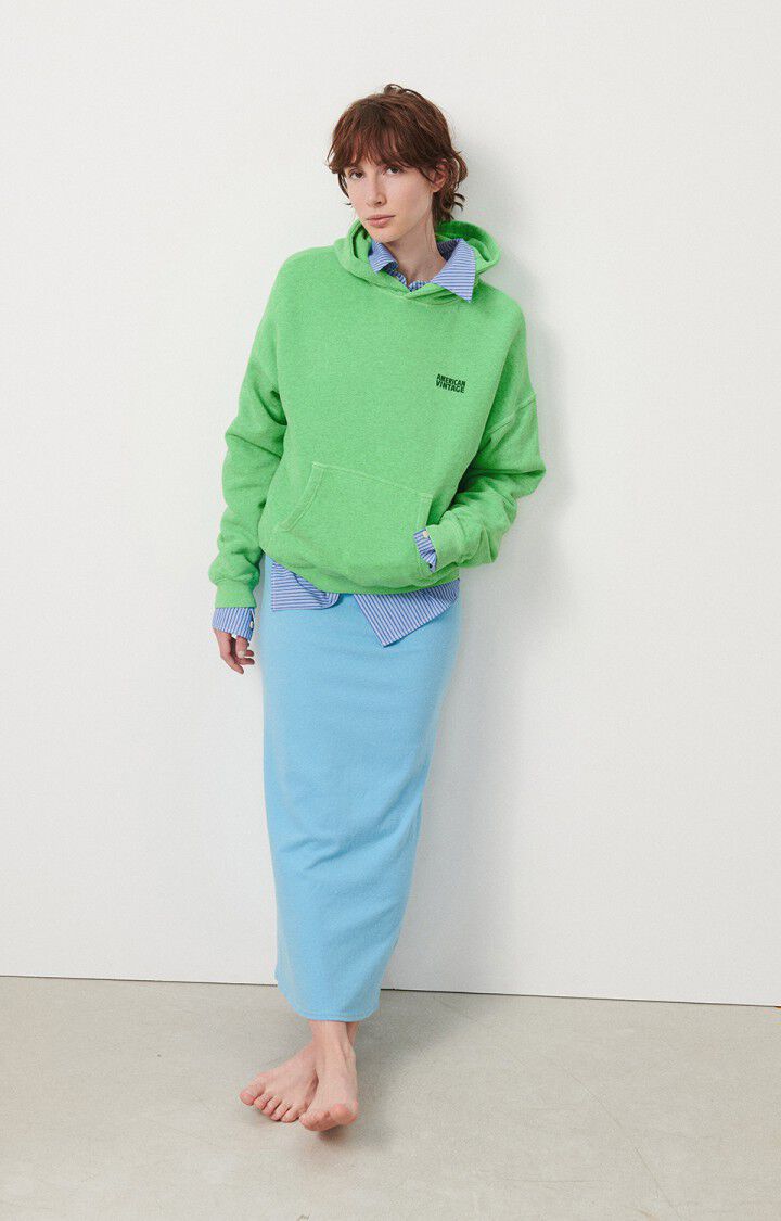 American Vintage Sweat Femme Doven - PERRUCHE SURTEINT 52 Manches Longues Vert - E24