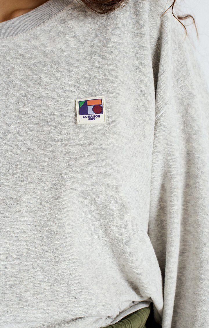 American Vintage Sweat Femme Dytown - GRIS CHINE 51 Manches Longues Gris - E25