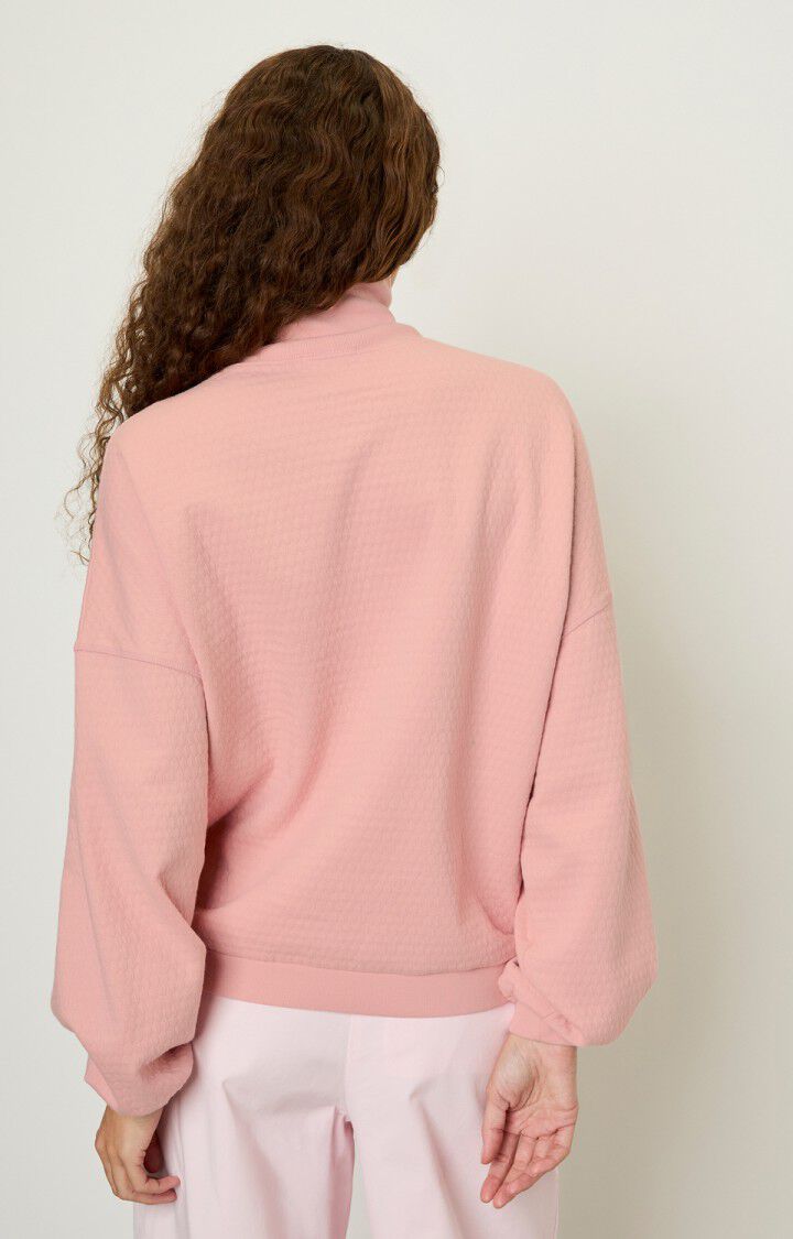 American Vintage Sweat Femme Ellan - GLYCINE 47 Manches Longues Rose - H22