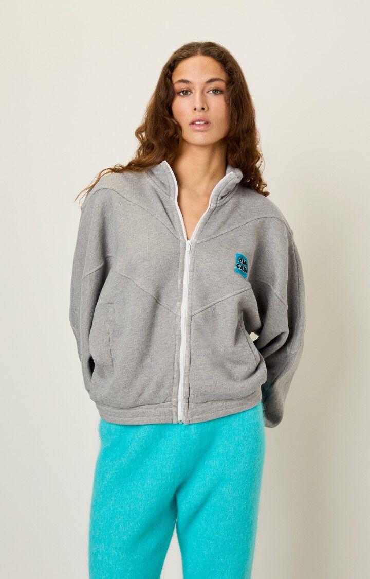 american vintage Sweat femme Gupcity - GRIS CHINE 70 Manches longues Gris - H22