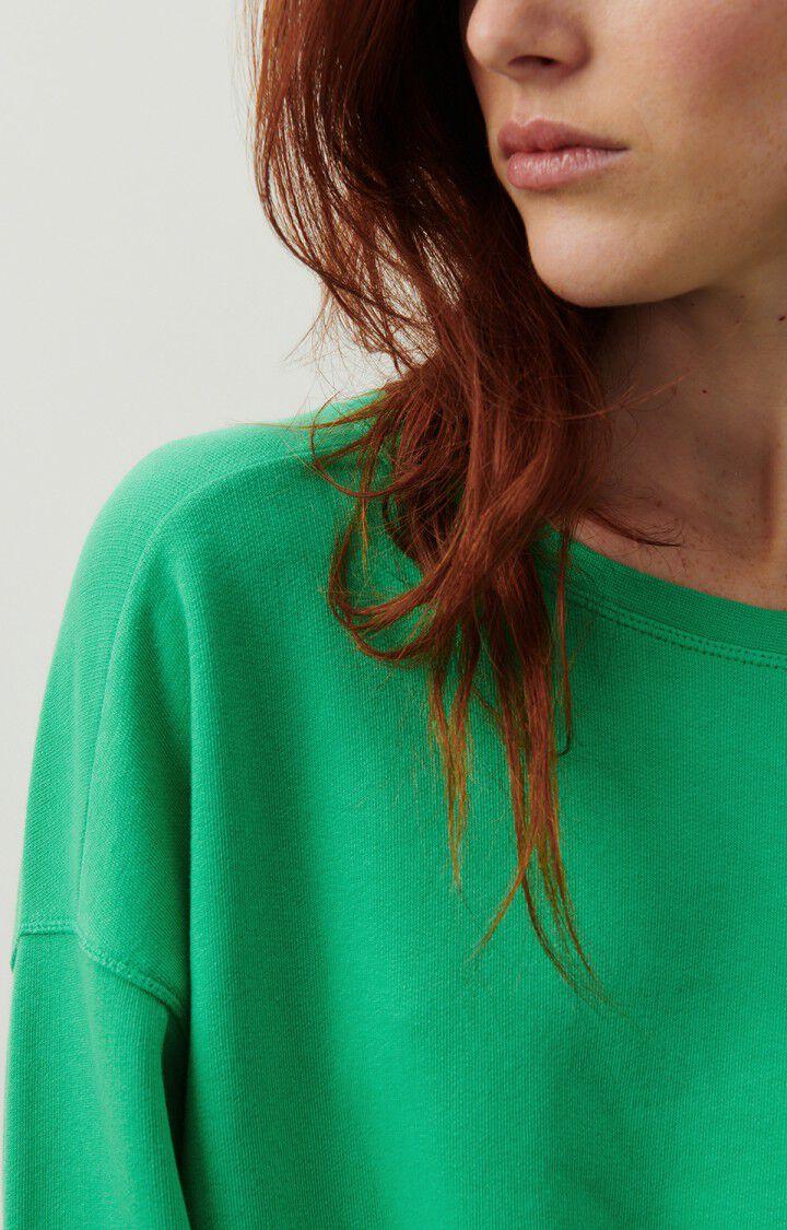 American Vintage Sweat Femme Hapylife - CHLOROPHYLLE VINTAGE 48 Manches Longues Vert - E24