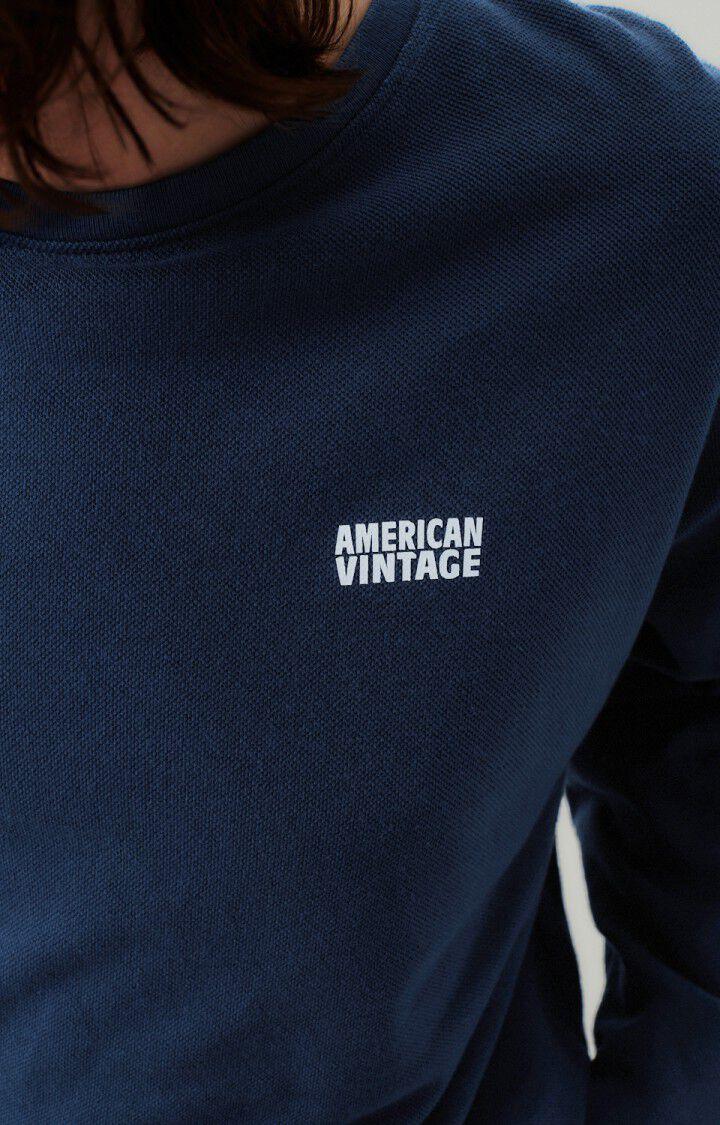 American Vintage Sweat Femme Hodatown - NAVY CHINE 43 Manches Longues Bleu - E24