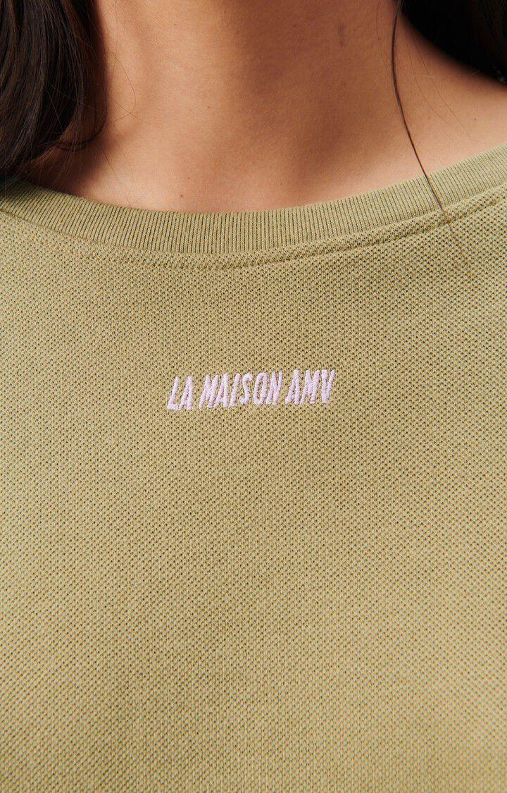 American Vintage Sweat Femme Hodatown - VERVEINE CHINE 53 Manches Longues Vert - H23