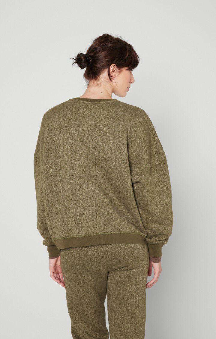 American Vintage Sweat Femme Ikatown - KAKI VINTAGE 46 Manches Longues Vert - H22