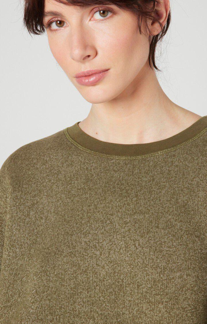 American Vintage Sweat Femme Ikatown - KAKI VINTAGE 46 Manches Longues Vert - H22