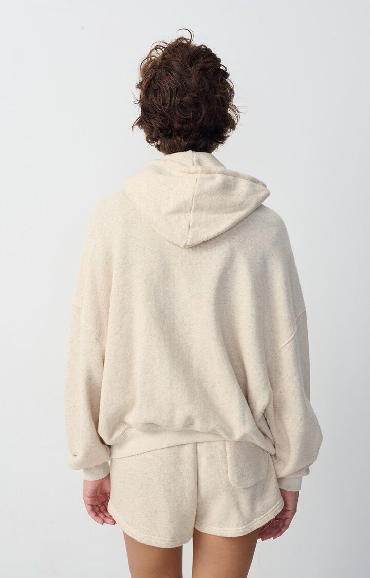 American Vintage Sweat Femme Itonay - ECRU CHINE 48 Manches Longues Beige - E25
