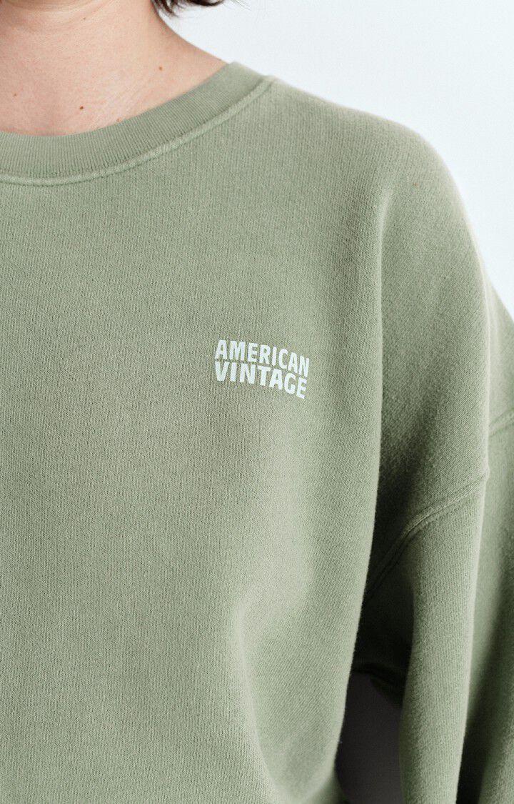 American Vintage Sweat Femme Izubird - ARGILE VINTAGE 51 Manches Longues Vert - E25