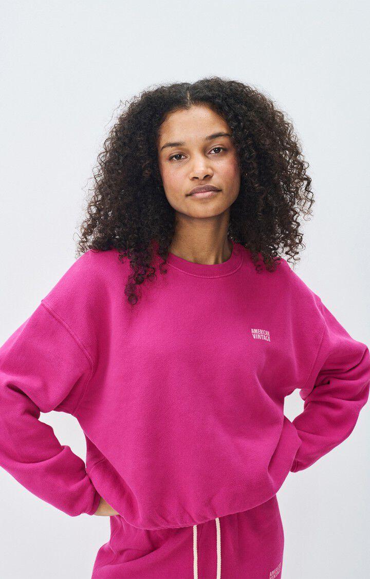american vintage Sweat femme Izubird - BEGONIA VINTAGE 51 Manches longues Rose - E25