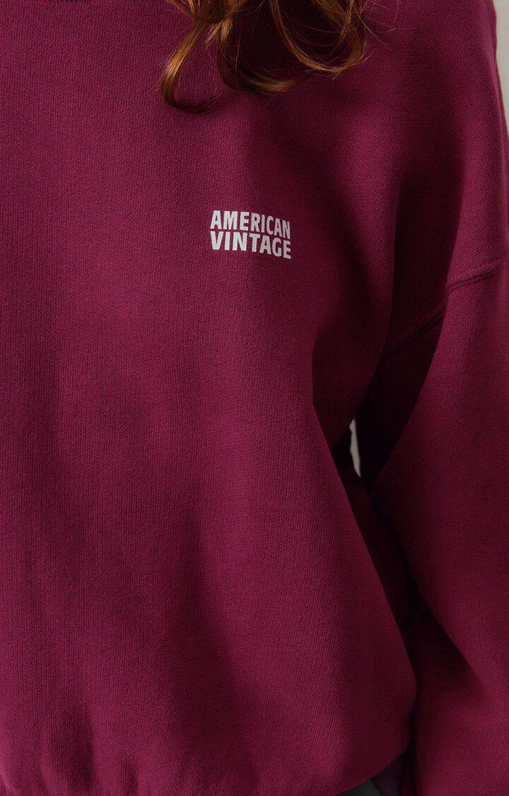 American Vintage Sweat Femme Izubird - BORDEAUX VINTAGE 51 Manches Longues Rouge - E25