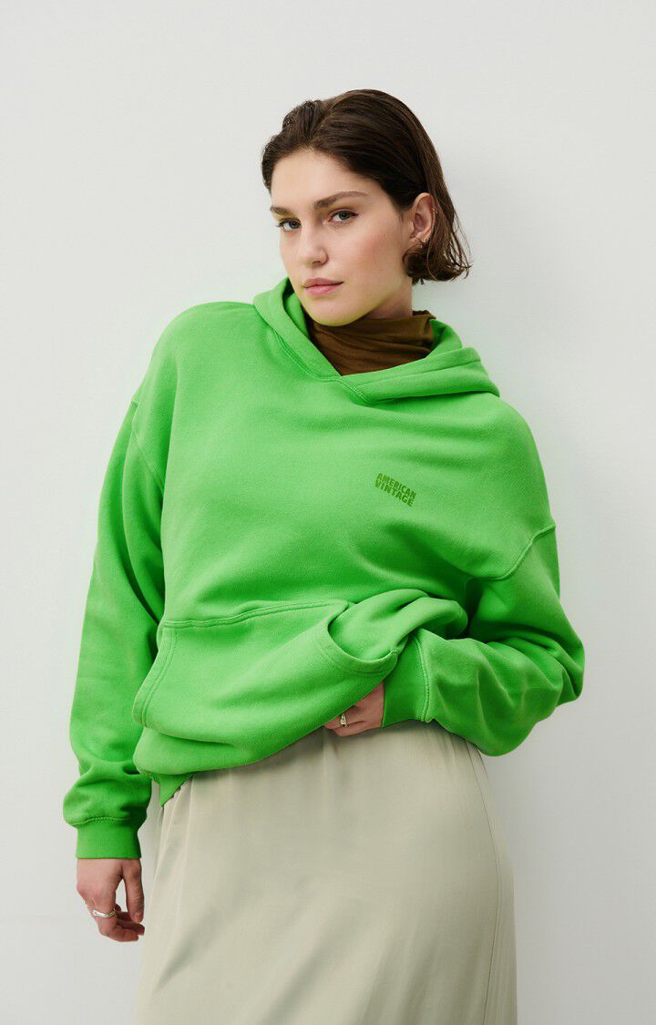 american vintage Sweat femme Izubird - CHRYSALIDE VINTAGE 54 Manches longues Vert - H24