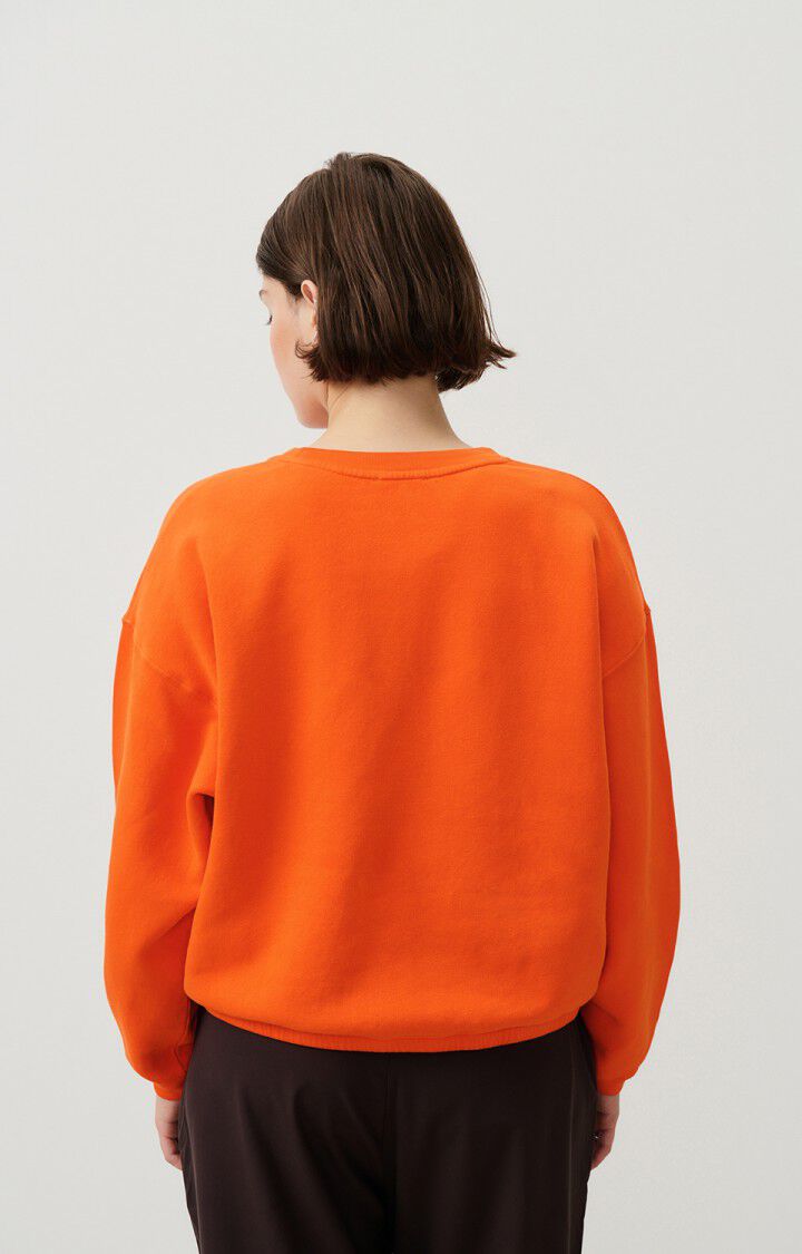 American Vintage Sweat Femme Izubird - CITROUILLE VINTAGE 51 Manches Longues Orange - H24