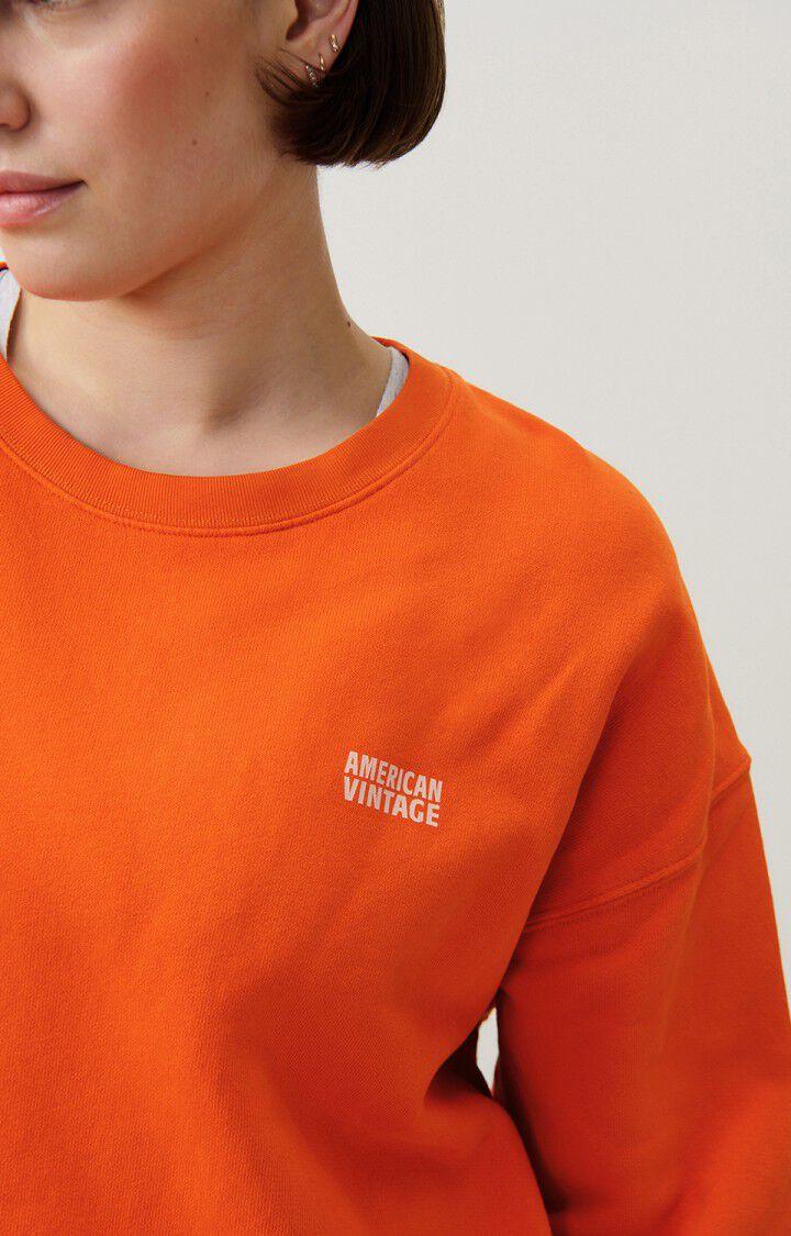 American Vintage Sweat Femme Izubird - CITROUILLE VINTAGE 51 Manches Longues Orange - H24